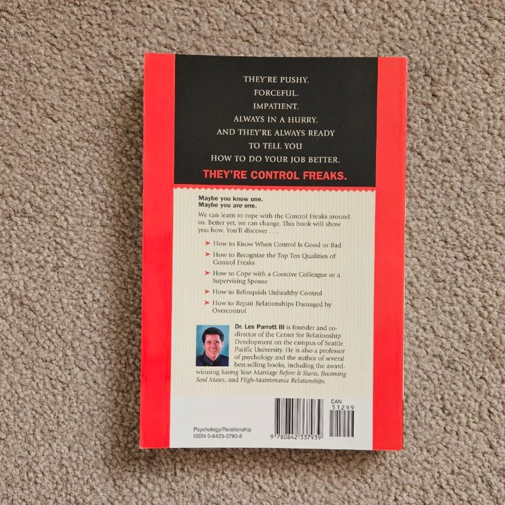 4/$40 The‎ Control Freak by Les Parrott III - Paperback - Picture 7 of 7
